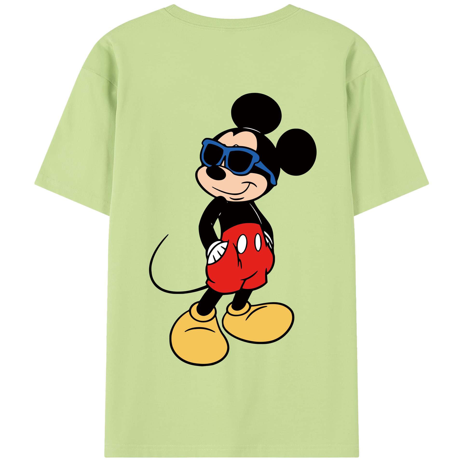 （画像用） ミッキーマウス Mickey Mouse 綿100％半袖Tシャツ（背面プリント）